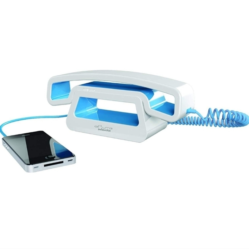 Swissvoice ePure corded handset CH01 - White and blue NEW